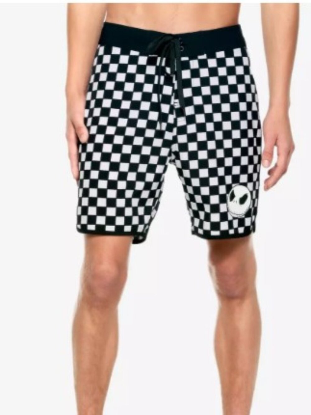 Nightmare Before Christmas Jack Skellington Checkered boardshorts Swim trunks